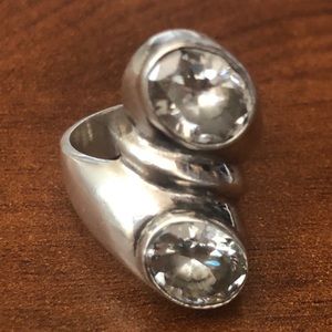 Silver Ring 💍 with Rhinestones Size 7